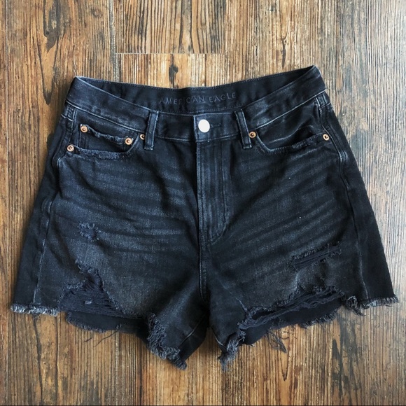 American Eagle Outfitters Pants - American Eagle Black Distressed Denim Shorts